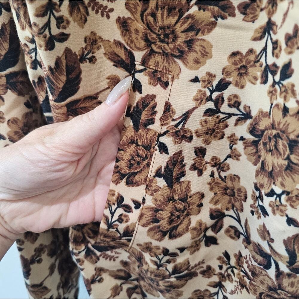 Free People Floral Print Boxy Blazer Sz XS - Picture 4 of 11
